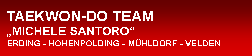 Textfeld: TAEKWON-DO TEAM SANTORO
ERDING - HOHENPOLDING - MÜHLDORF
VELDEN - WALDKRAIBURG